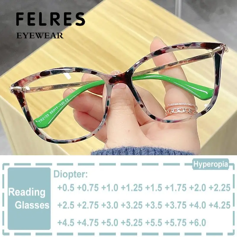 

Fashion Cat Eye Women's Glasses Clear Lens Computer Eyeglasses Anti Blue Light Glasses Presbyopia Eyeglasses Optical Magnifier