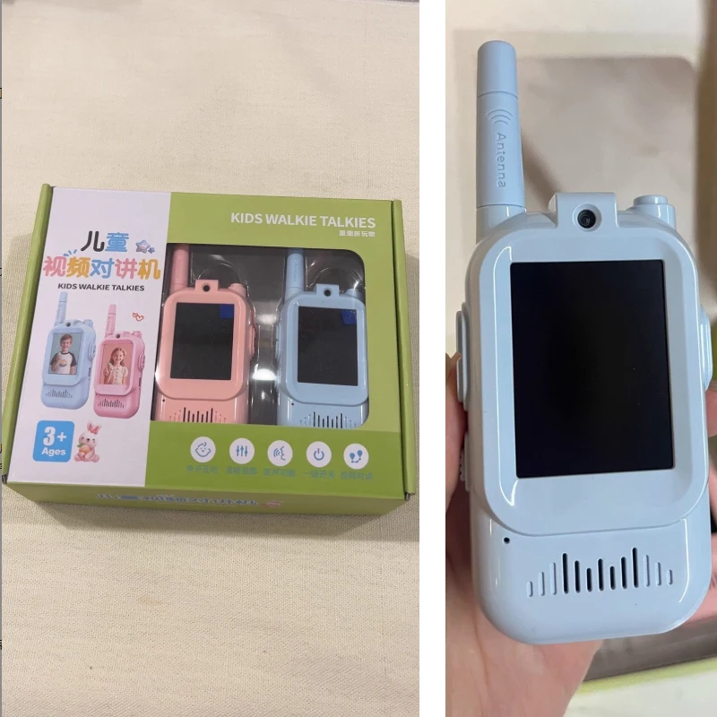 Kids Walkie Talkie 2pcs Video Calling Walkie-Talkie 500 meters Communication 4pcs Voice Changer 650mAh Long Battery Life