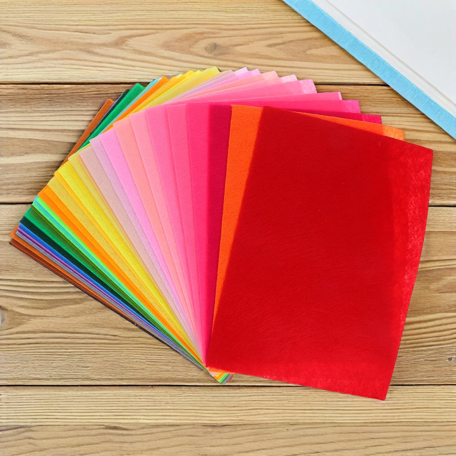50 قطعة من صفائح النسيج الملونة غير المنسوجة المواد الحرفية DIY بها بنفسك الخياطة الحرف خليط ديكورات المنزل ورأى متعدد الألوان #1