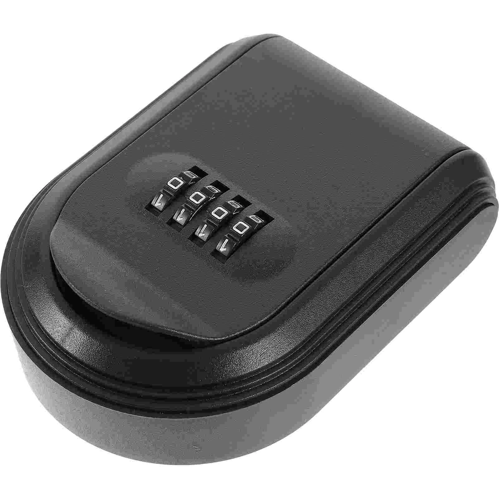 

Lock Box Key Password Door Wall Mounted Safe (Black) 1pc Holder Chain Lockbox Plastic Small for Keys Outdoor
