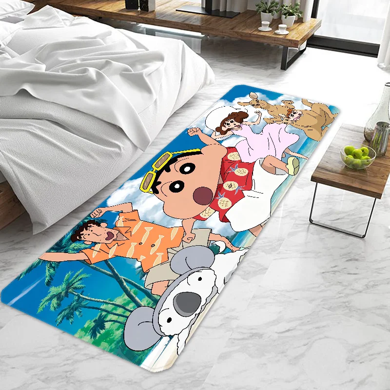 Crayon Boy Shin C-Chan Anime Entrance Doormat Non-slip Washable Kitchen Carpet Living Room Hallway Rugs Door Mats Bathr