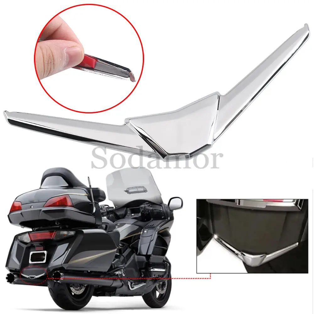 Motorcycle Accessories Chrome Rear Mud Flap Trailing Edge Cover Fender Trim ABS+Electroplate For Honda Goldwing GL1800 2018-up