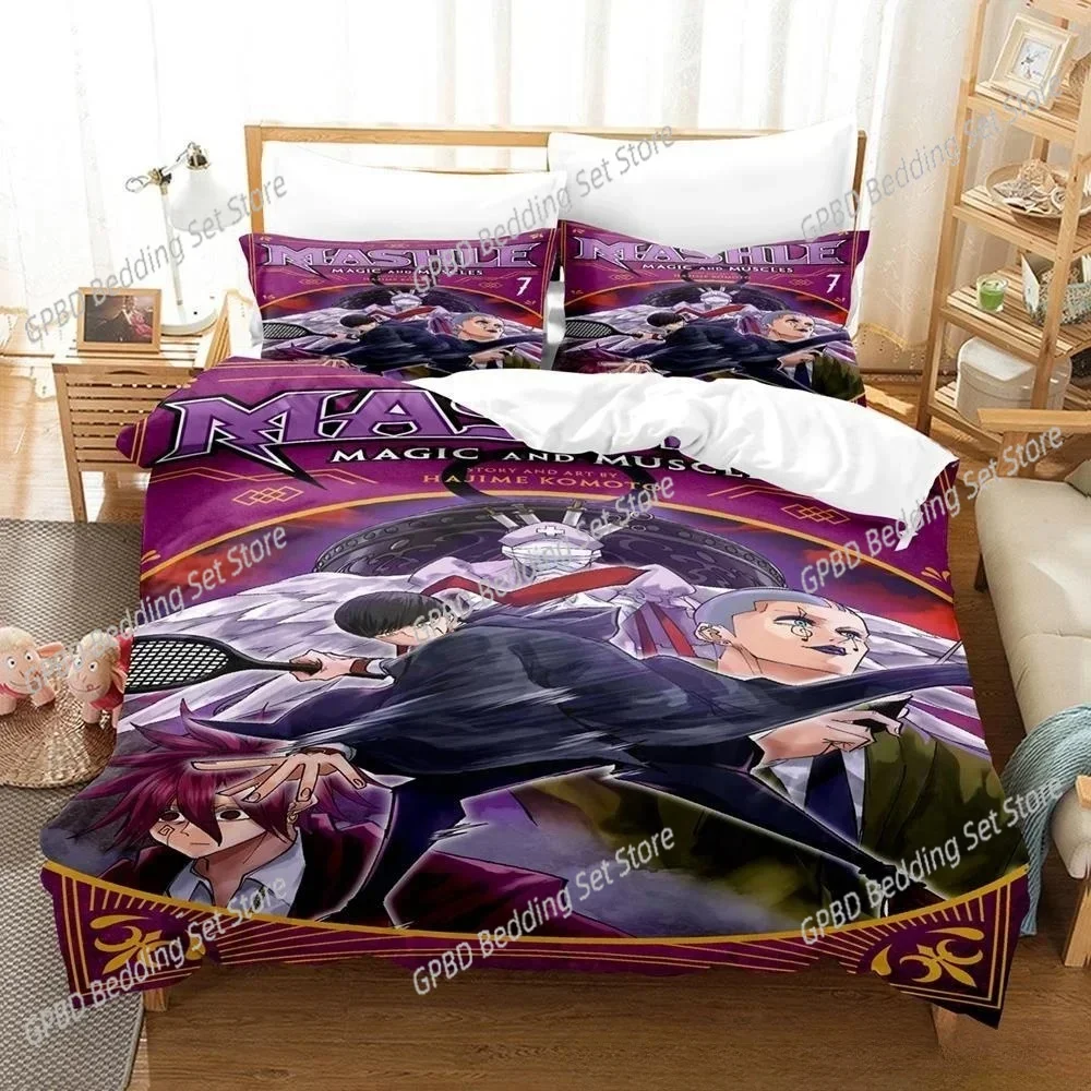 Anime Mashle Magic and Muscles 3D NEW Duvet Cover Pillowcase Bedding Set Adult Boy Girl Bedroom Decoration Single Double Large