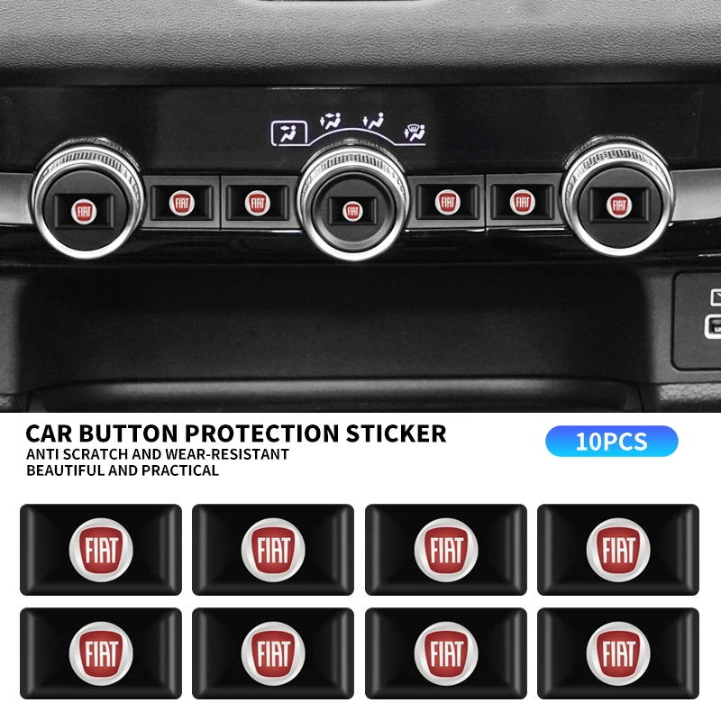 10Pcs Car Steering Wheel Sticker Badge Interior Decoration For Fiat Peugeot Citroen LEXUS Infiniti Dacia Cadillac Land Rover