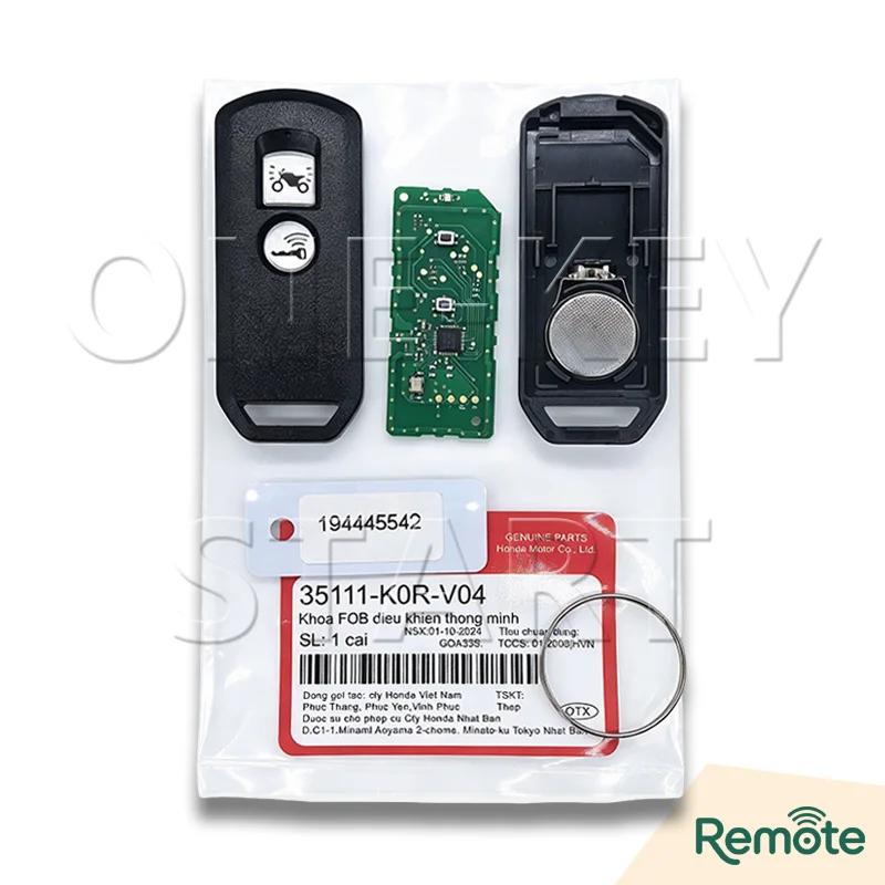 35111-K0R-V04 ID47 Chip 433MHz Motorcycle Remote Key For Honda Motorcycle SH 125i/SH 150i/SH 300i 2020+【ONE-KEY START】 view 5