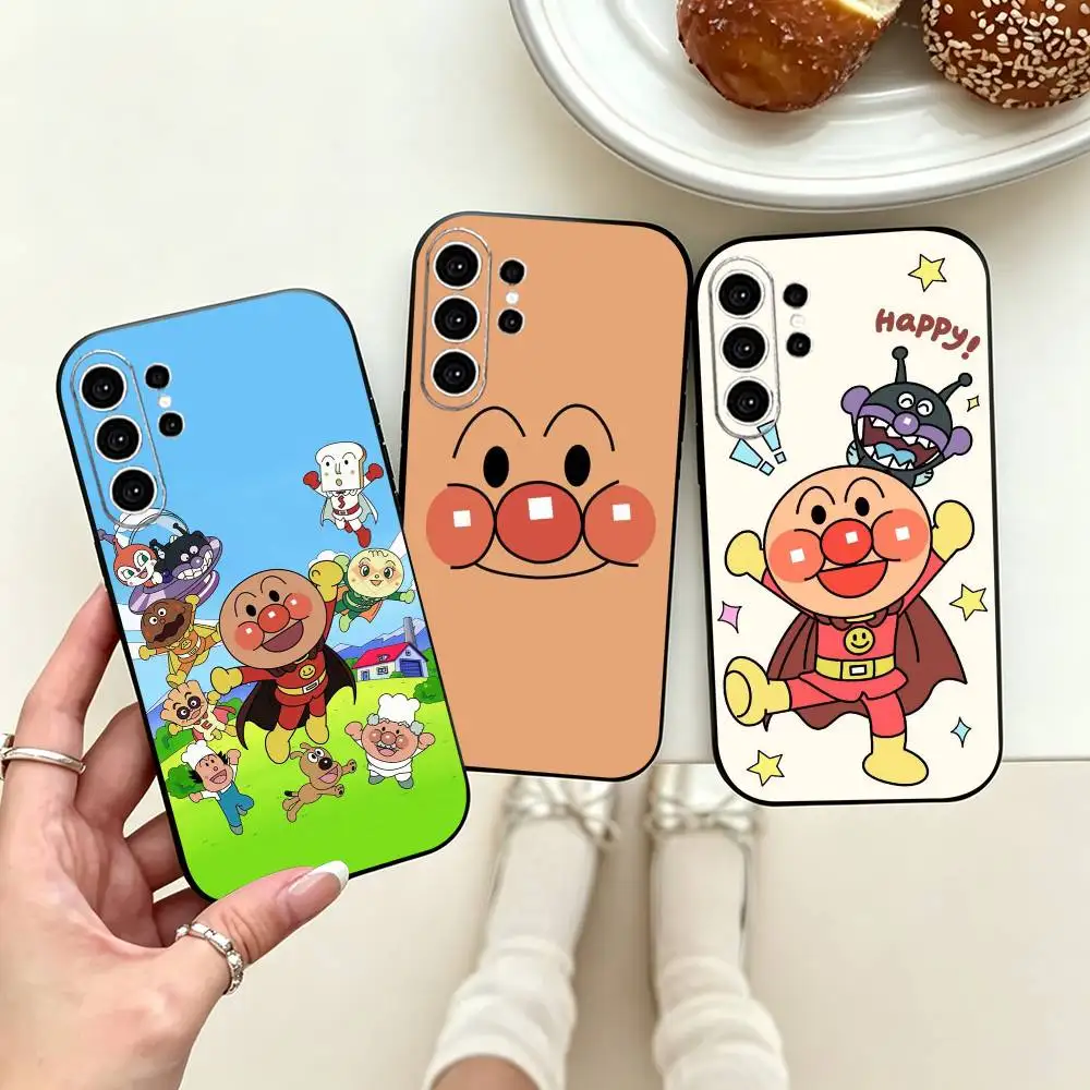 Anime A-Anpanmans Cute  Phone Case For Samsung S25,S24,S21,S22,S23,S30,Ultra,S20,Plus,Fe,Lite,Note,10,Black Cover