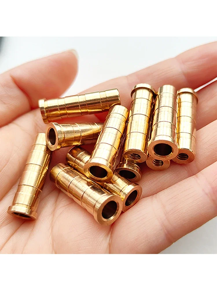 24 Stück Bogenschießpfeil-Einsätze aus Kupfer, 100 Grain, gewichtetes Gegengewicht für Carbonpfeilschäfte mit einem Innendurchmesser von 7,6 mm, Schießzubehör – Detail 3