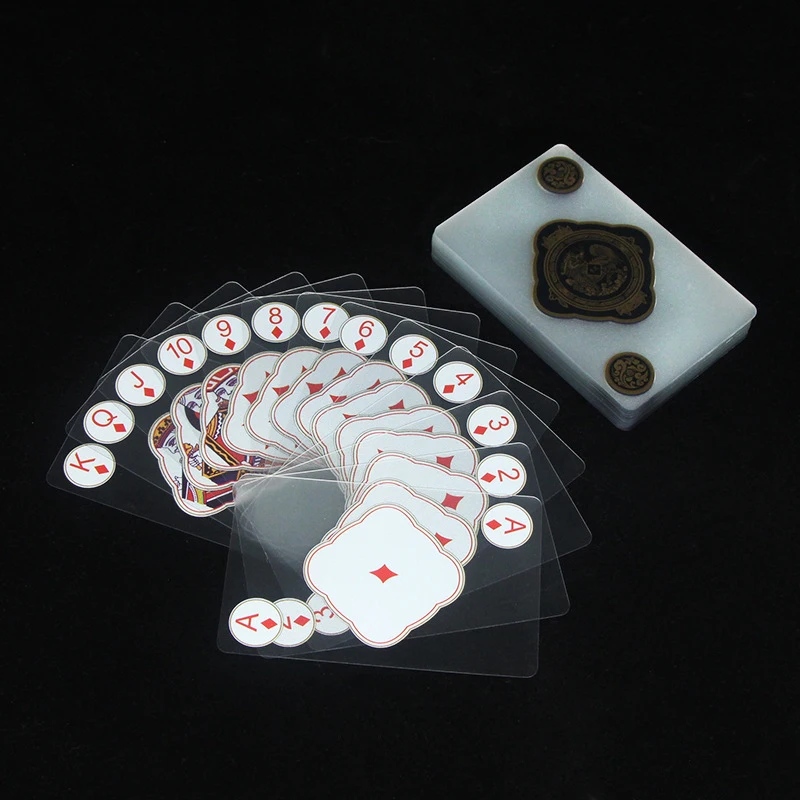 Playing Cards with Transparent PVC Plastic Waterproof Poker Card with A Box Perfect for Blackjack Euchre and Other games view 6