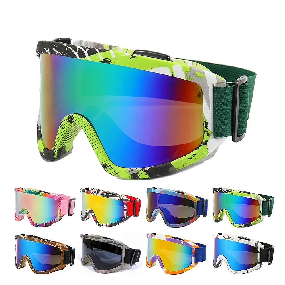 Custom Hot Selling Windproof Winter Snow Ski Sports Sunglasses Anti-fog UV Protection Skiing Goggles for Men Women