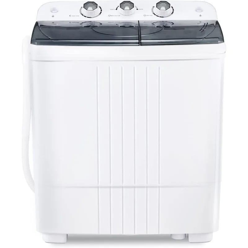 HABUTWAY Portable Washing Machine 20Lbs Capacity Washer&Dryer Combo Twin Tub Laundry 2 In 1 Washer(12Lbs) & Spinner(8Lbs) with