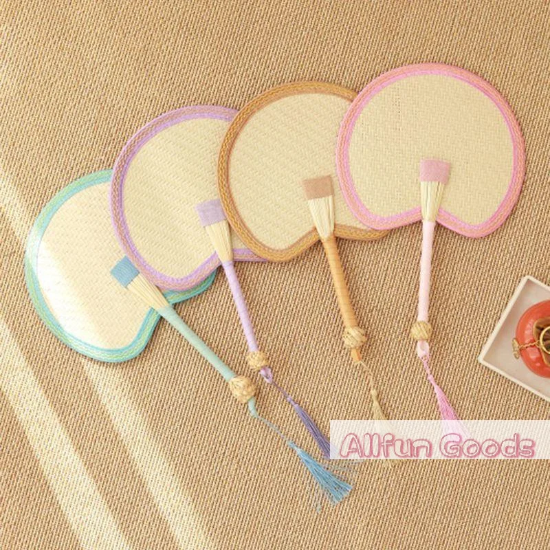 [TG835]Handmade Natural Straw Palm Fan Woven Handheld Fan Portable Summer Cooling Fans For Party Wedding Camping Home Decoration