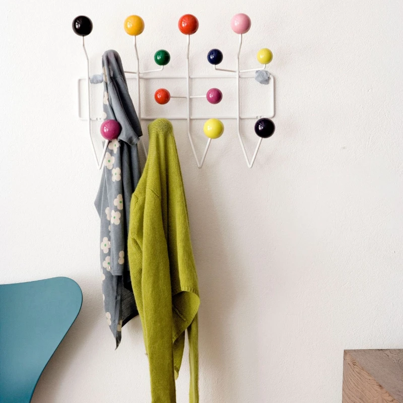 

Multicolor Wall-Mounted Coat Rack with 8 Heavy Duty Hooks Ideal for Hanging Coats Hats Towels Vibrant Entryway