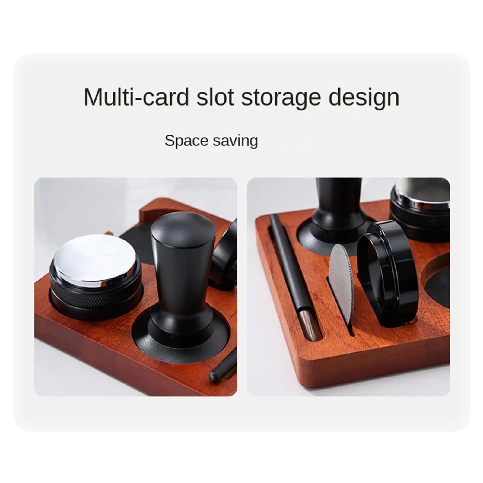Coffee Tamping Kit 7 Pieces Ergonomic Anti-Slip Universal Professional Dosing Funnel Tamper Leveler For Home Kitchen Studio Bar