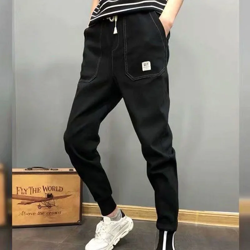 New Autumn and Winter Fashion Trends Korean Version Casual Feet Leggings Versatile Ruffian and Handsome Age Reducing Men's Pants