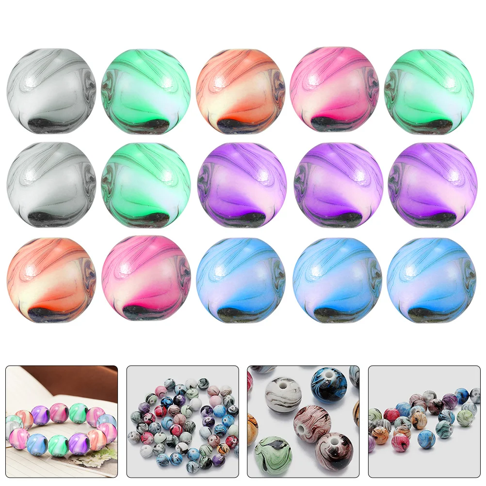 

100Pcs Stringing Beads Resin Bulk Beads for Jewelry Making Keychain Necklace DIY Accessories Crafts DIY Pacifier Clip Supplies