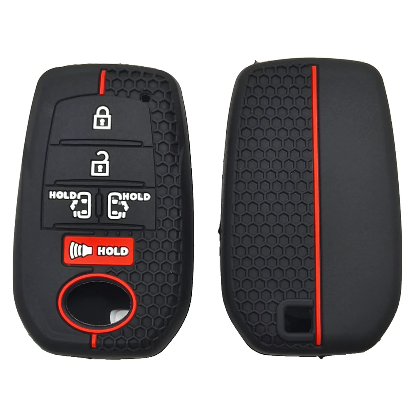 Suitable for Toyota Sienna Remote Control 5-button Honeycomb Pattern Car Key Cover Toyota Sienna Alpha Silicone Key Bag