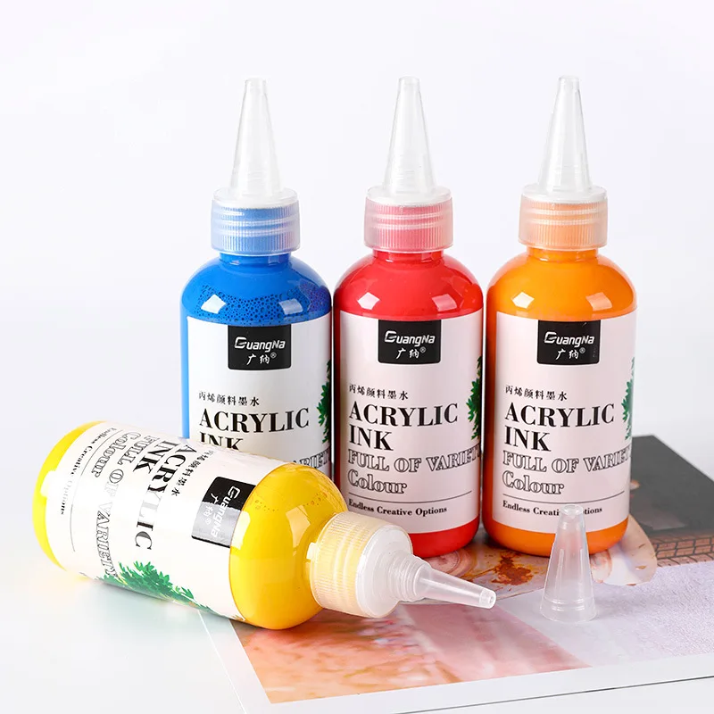 120ml Water-based Acrylic Marker Pigment Ink 12 Colors Optional Children's Art Painting Graffiti Acrylic Pen Refill Ink