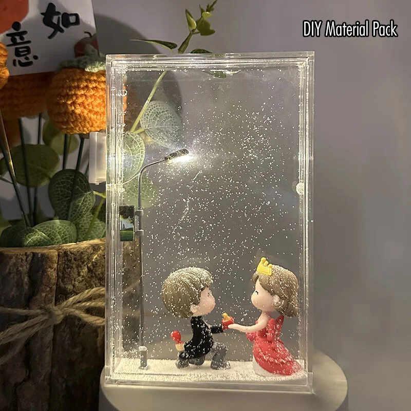 DIY คริสต์มาสข้างเตียง Nightlight โคมไฟคริสต์มาส Light-Up ชุด Snowy Night Light ของเล่นศิลปะและหัตถกรรมตกแต่งสําหรับเด็กผู้ใหญ่ 2025