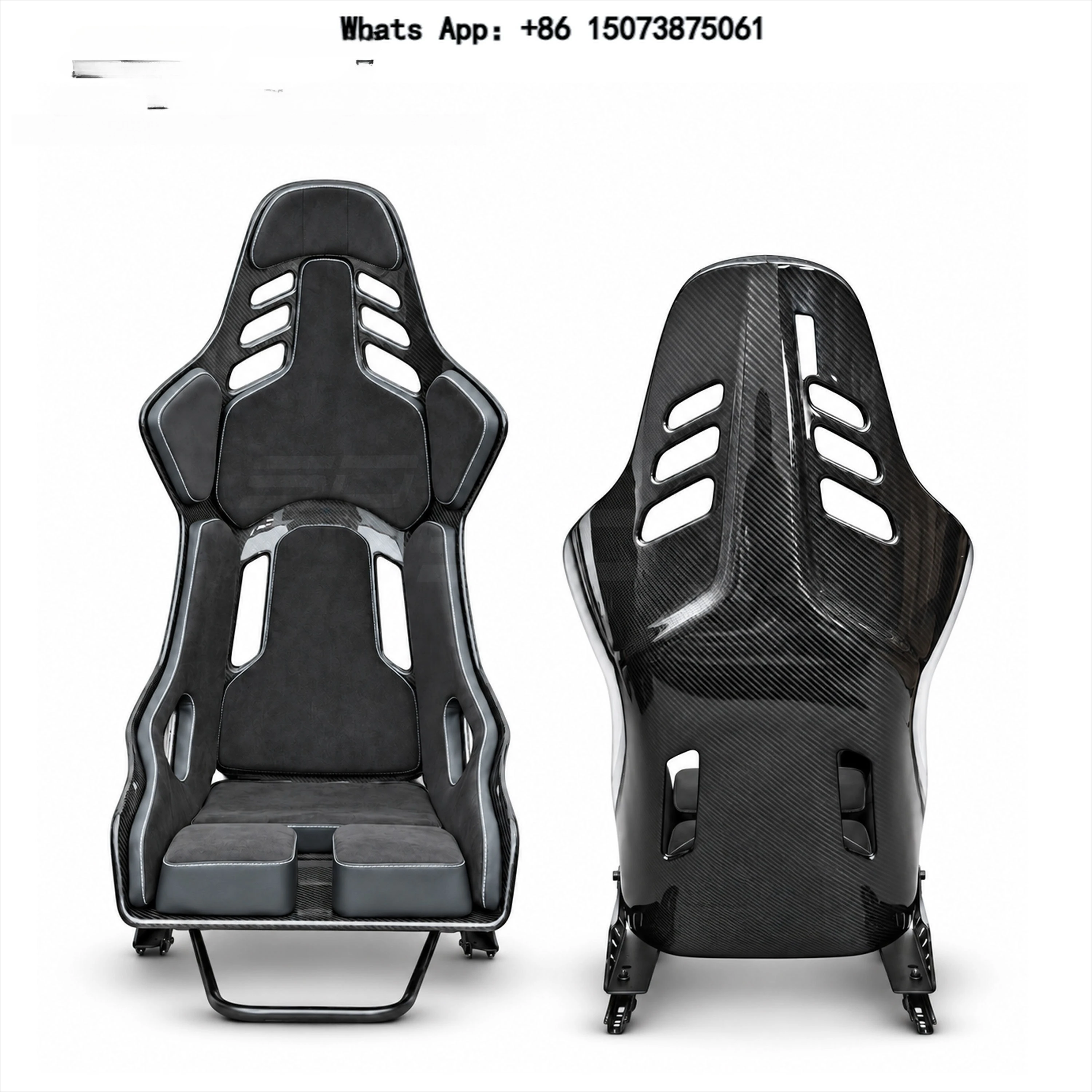Durable SD Carbon Fiber R Style Bucket Racing Seat for All Car Models, Customized Color & Logo, Universal , Leather