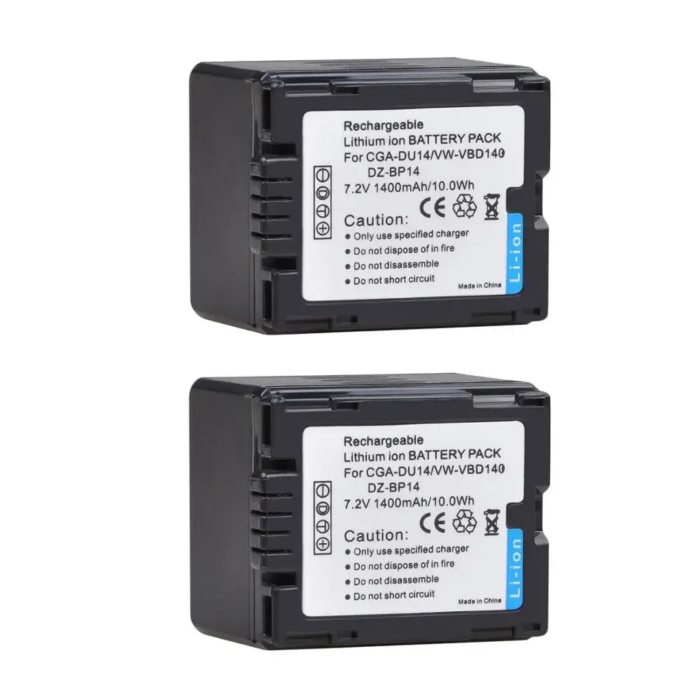 

1400mAh CGA-DU14 Battery for PANASONIC CGA-DU12 GS100K GS17E VW-VBD210 CGR-DU06 DU07 DU21 NV-GS10 DZ-BP21