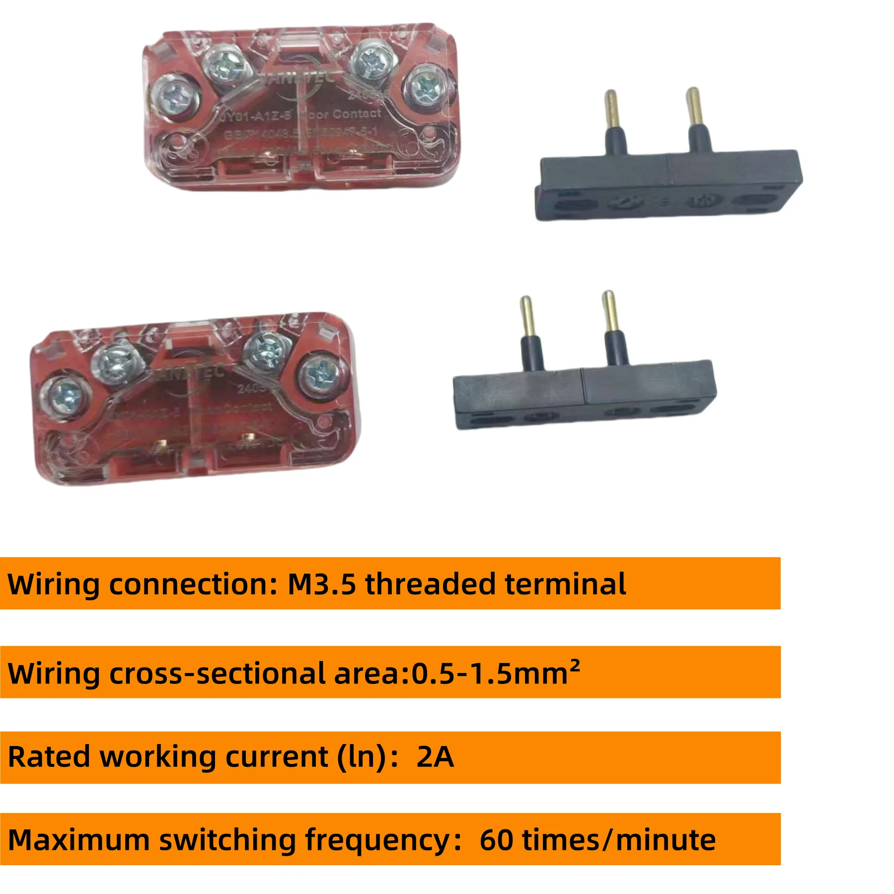 JANETEC Elevator Door Contact Switch, Industrial Switch, Silver Contact Pin, Suitable for Elevators Such as Thyssen and Audi