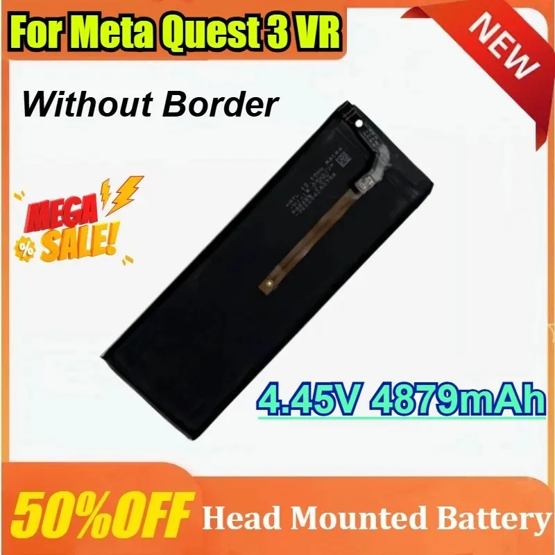 جديد 4.45 فولت 4879 مللي أمبير ل ميتا كويست 3 سماعات VR ليثيوم أيون لا بطاريات حدود رئيس شنت تبديل البطارية جزء الملحقات