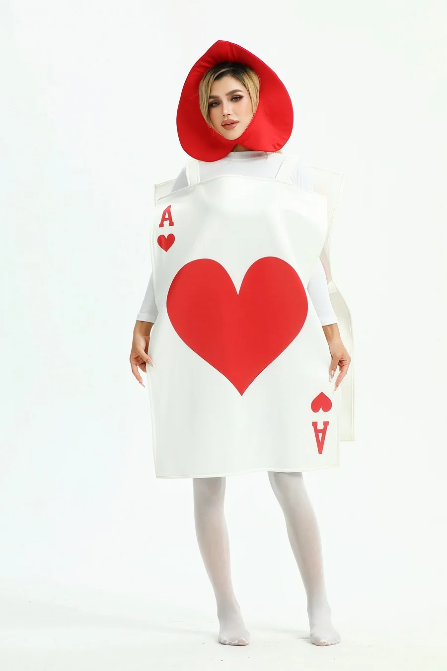 Alice im Wunderland Märchen-Set für Erwachsene, Halloween-Spielkarten, Pfirsichherz, Cosplay-Kostüm, Karnevalsparty, lustiges Verkleidungsset, Neu – Detail 6
