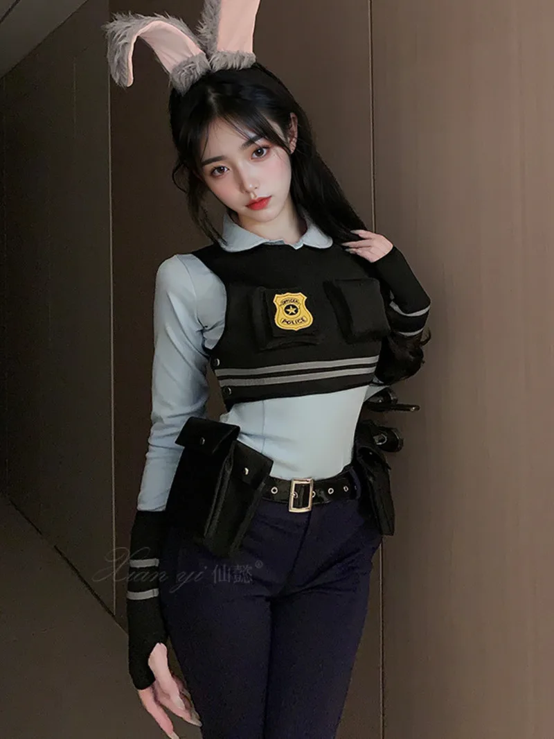 

Halloween Costume Crazy Animal Rabbit Cosplay Anime Performance Costume Female 2 Piece Set Women Pants Cosplay Women D098