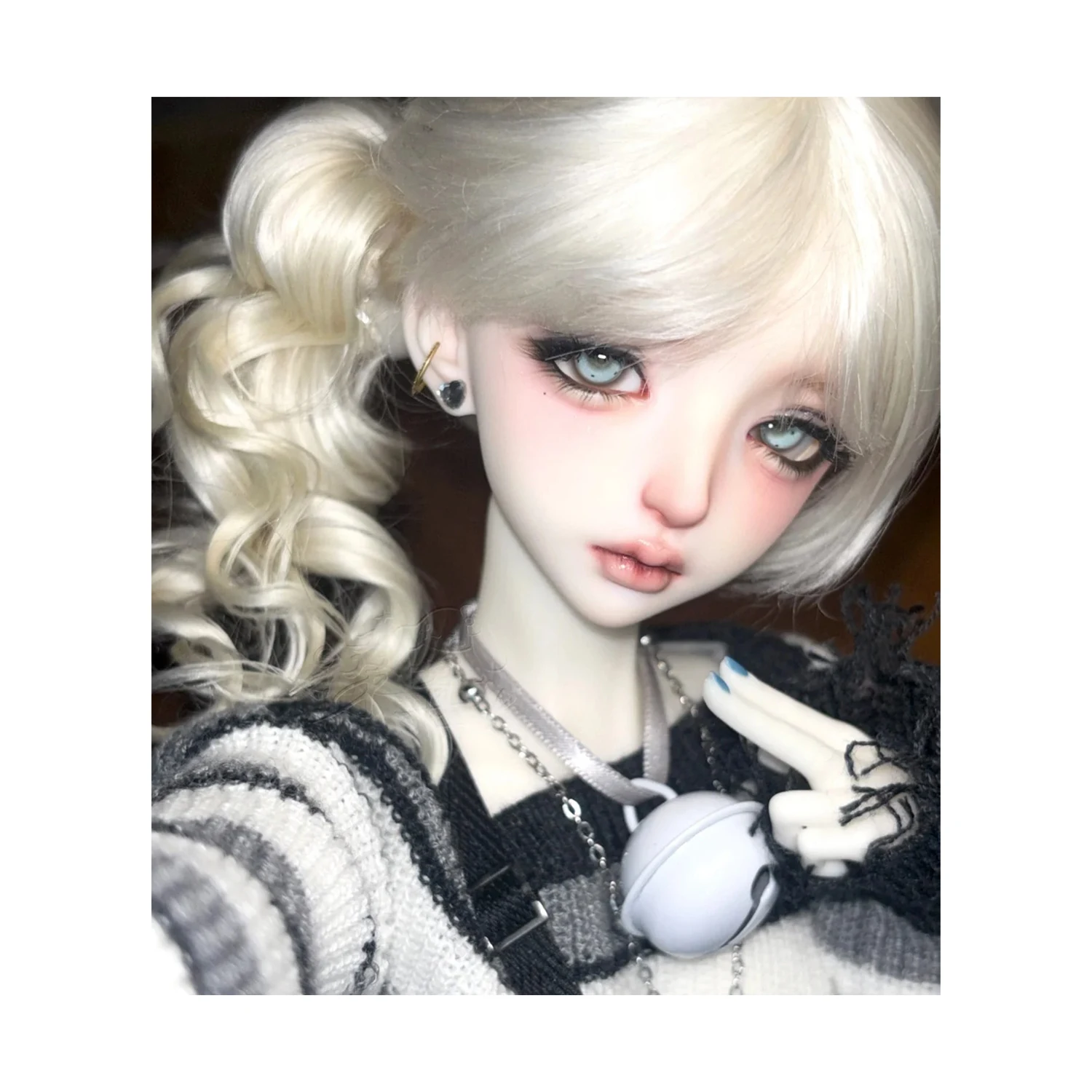 Keluoi 球体関節人形ヘッド 1/3 厚い唇リアルな樹脂フィギュア球体関節人形おもちゃコスチュームロマンチックなスタイルのギフト