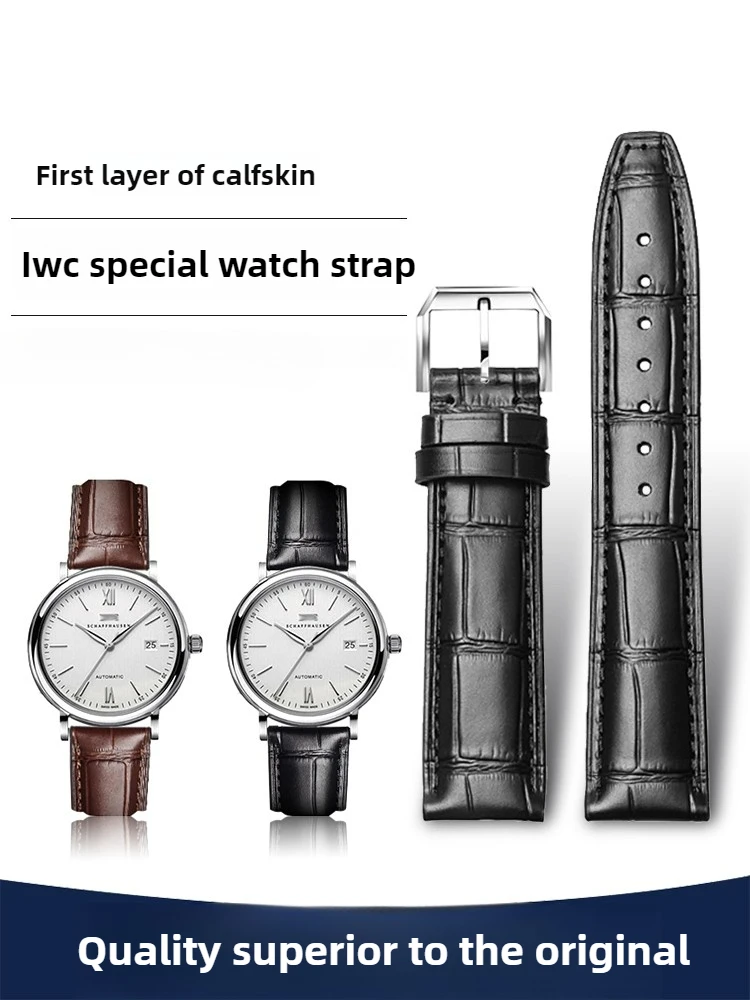 Подходит для часов IWC из натуральной кожи, мужские португальские Porto Fino Mark 18/20 Pilots