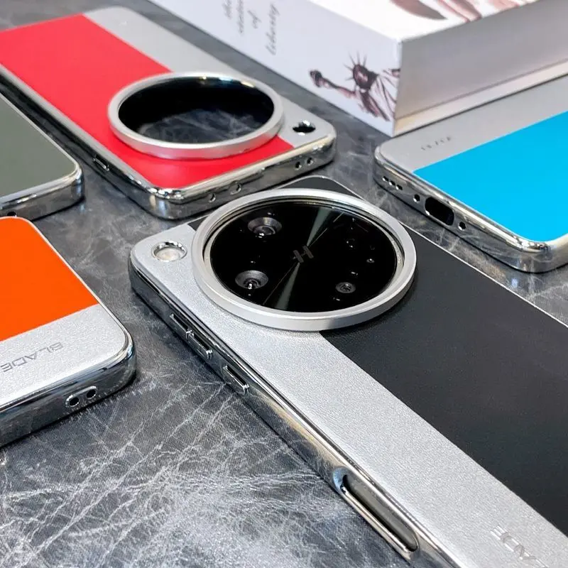 For OPPO Find X8 Ultra X8S Plus Case Simple Electroplating Frame Color Matching Leather Anti-drop Cover For OPPO Find X8 Pro