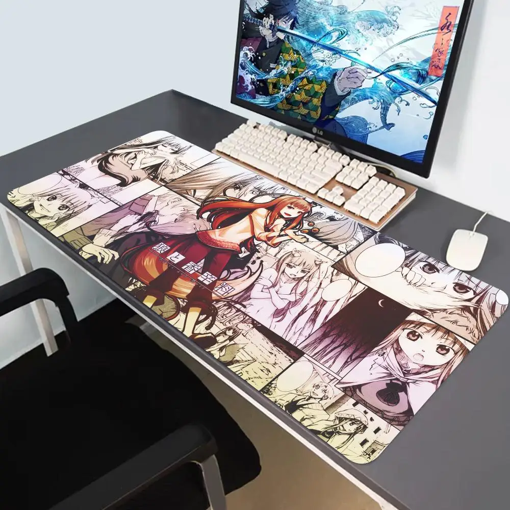 

Spice and Wolf mouse pad 900x400mm Computer mouse mat gaming accessories mousepad Customized keyboard games pc gamer