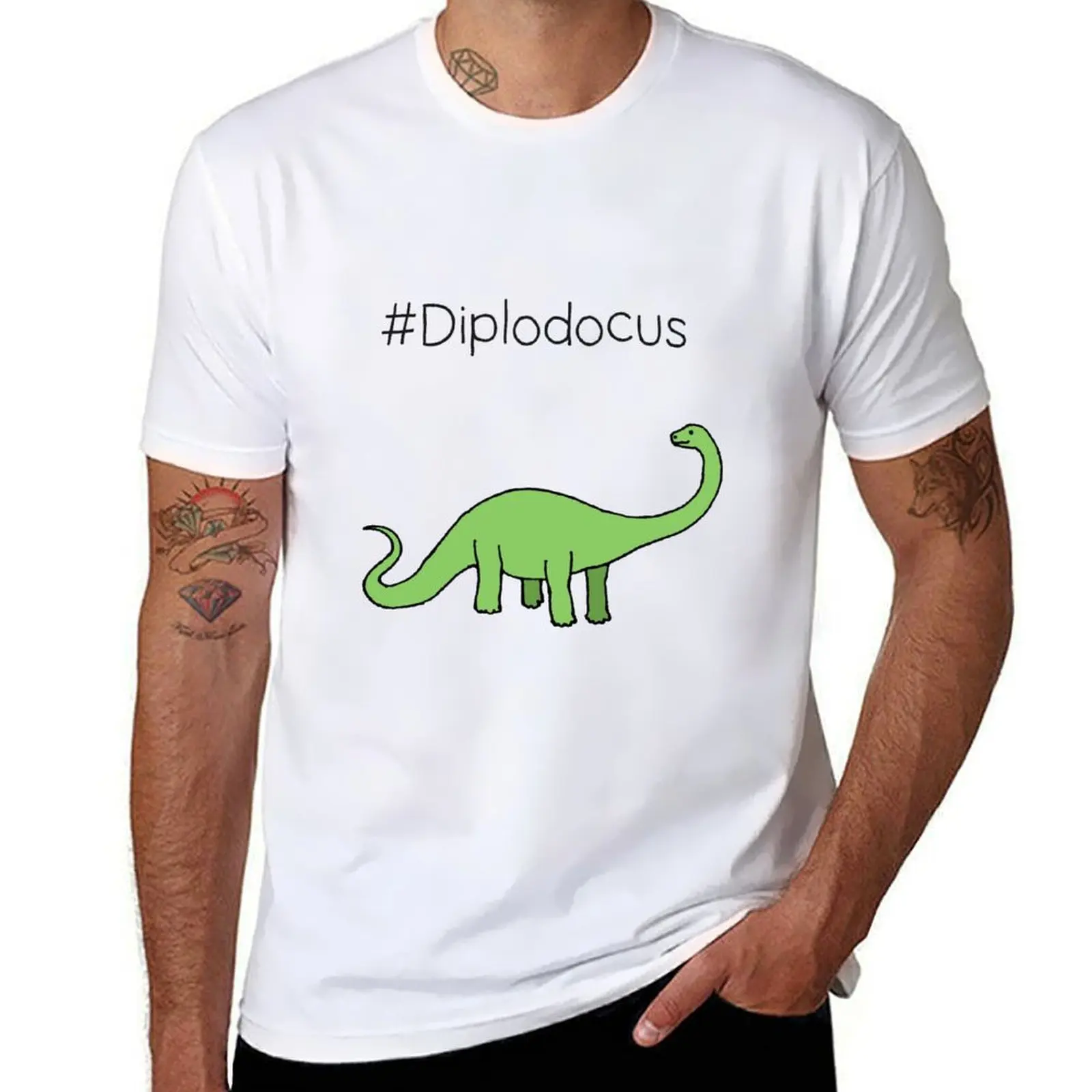 

#Diplodocus - dinosaur design by Cecca Designs T-Shirt cotton tshirt 100% t shirt for man 100 percent cotton T-Shirt