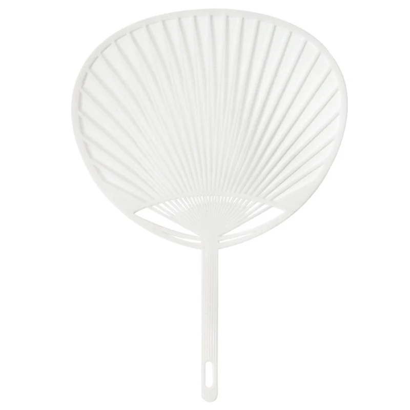 10-Piece White Plastic Creative Durable Japanese Fan Uchiwa DIY Kit Fan Framework For Crafts Hand Fan Making