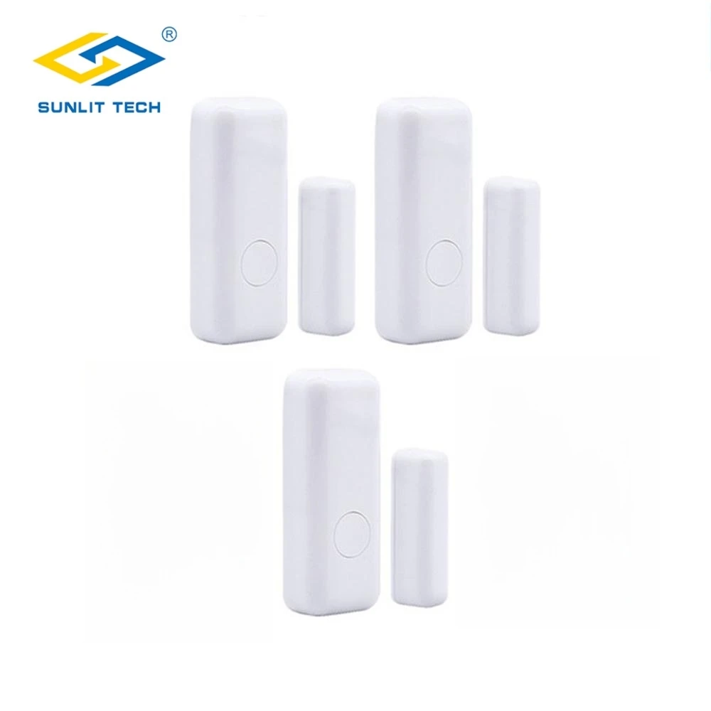 3pcs Mini Size Window Door Sensor Magnetic Contact Switch 433MHz Detecting Door Open Status for Home Alarm Burglar System