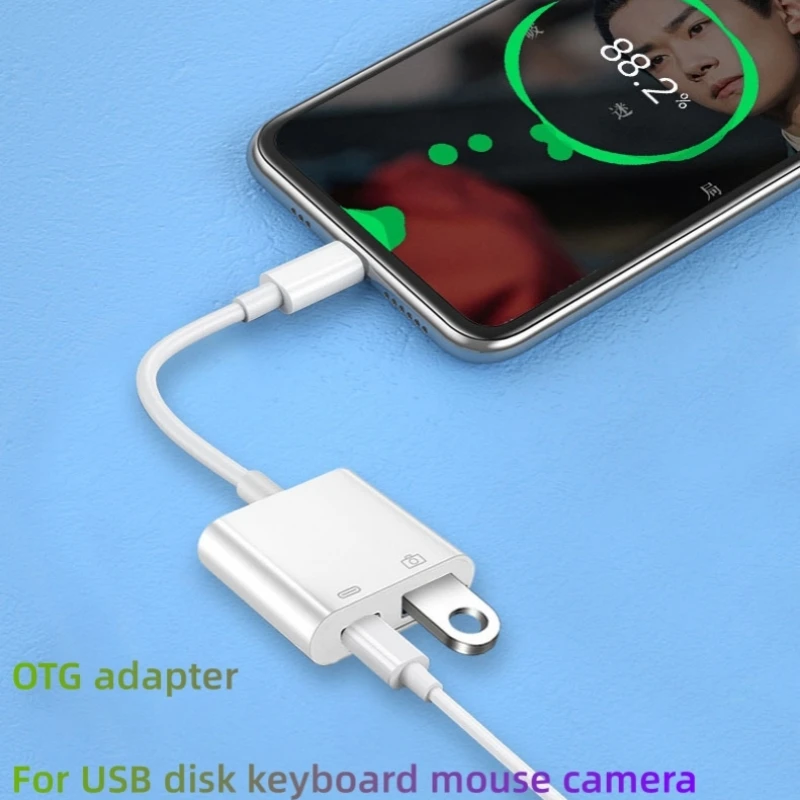 OTG Adapter Lightning To USB OTG Adapter for IPhone Mouse Keyboard Charging U Disk Camera CardReader Data Converter Iphone Otg