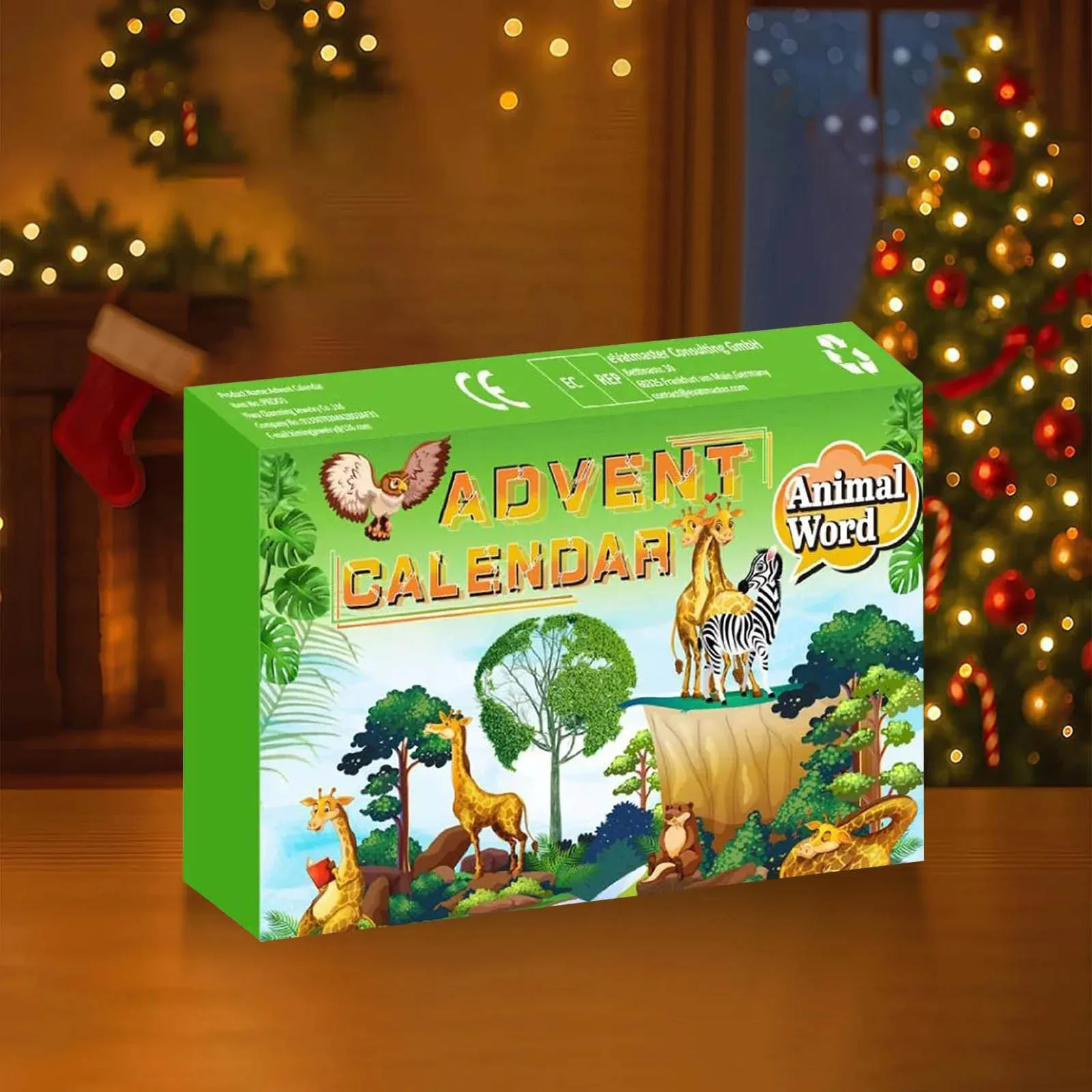 Kalender Advent Digital Penghitung Waktu Permainan untuk Natal, Kalender Hitung Mundur 24 Hari, 24 Buah Ornamen Beraneka Ragam untuk Penghitung Waktu Putar Dapur