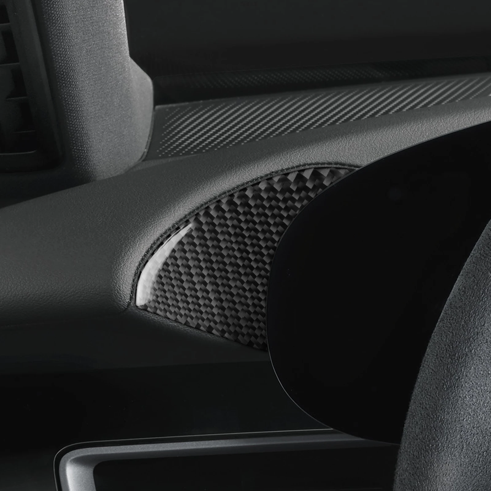 Real Carbon Fiber Car Accessories Speedometer Cover Soft Sticker For Porsche Taycan 2019 2020 2021 2022 2023 2024 2025 2026