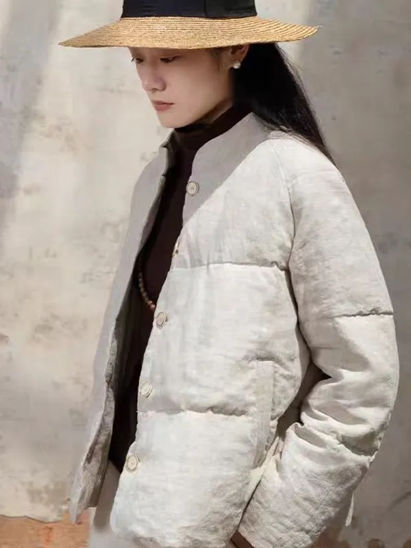 Cappotto autunno inverno casual da donna in cotone leggero Jaet con colletto alla coreana Or Sle Faionable All-Match