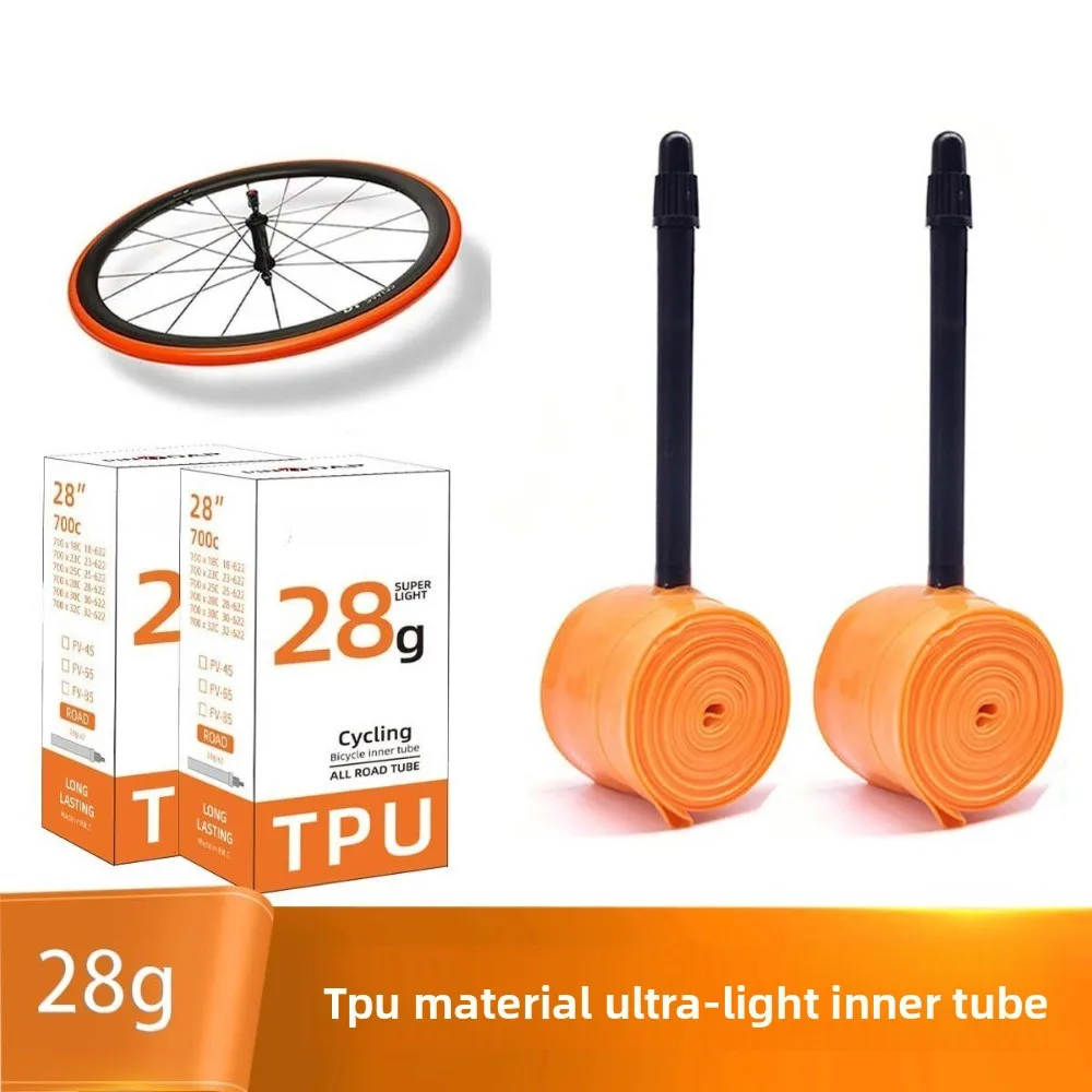 

Ultra Light 28g TPU Inner Tube with Presta Valve for Road Bike Cycling Accessory Portable and Quick to Replace Cross Border Drop