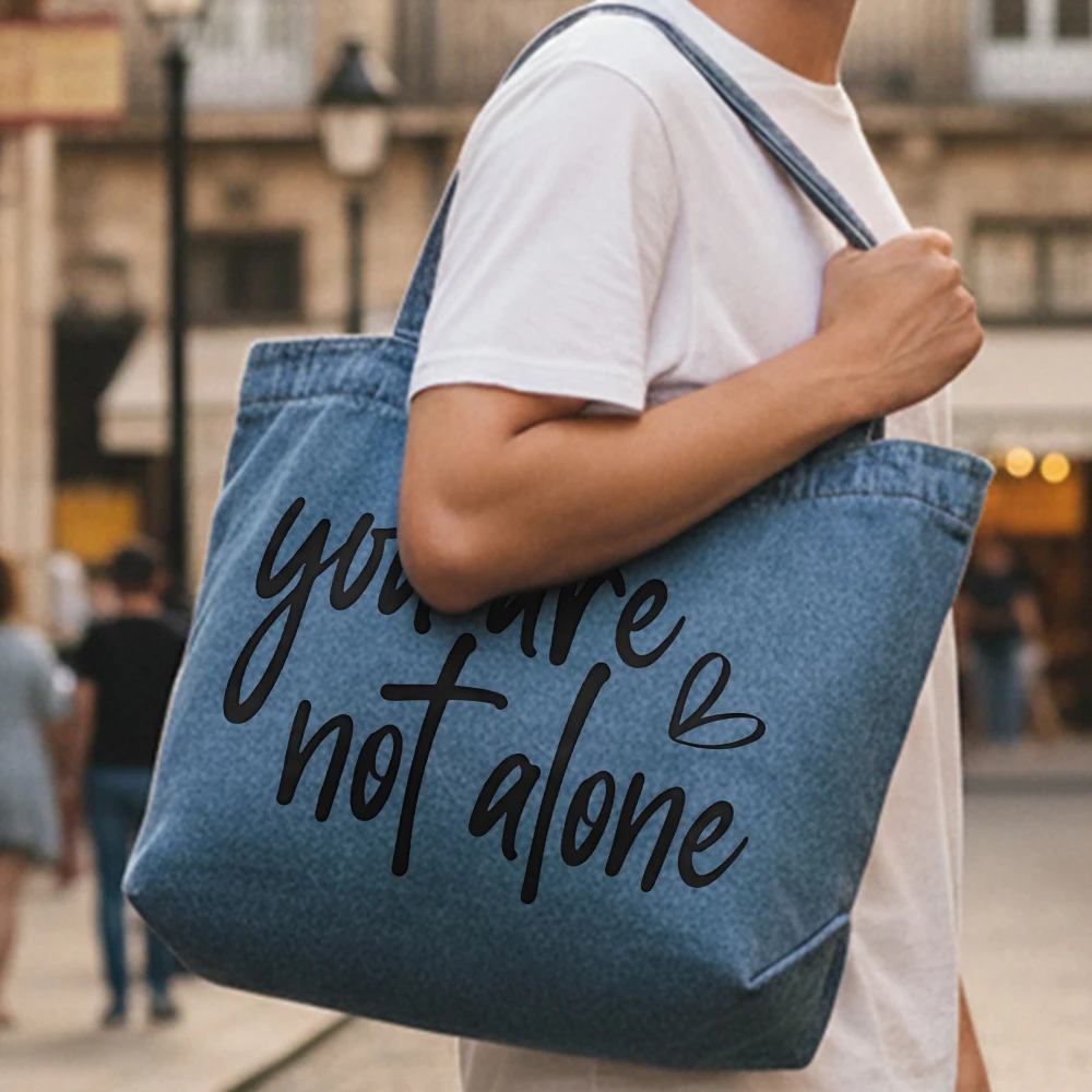 

Джинсовая сумка-тоут, вместительная пляжная сумка для покупок, подарок на день рождения, день матери, летняя дорожная сумка, сумка для повседневного использования, для путешествий