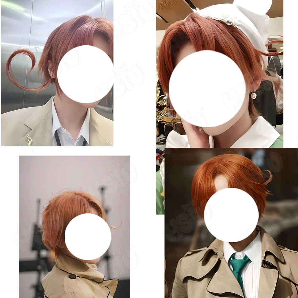 Axis Powers Hetalia Italy cosplay Wig Fiber synthetic wig「HSIU 」reddish brown short Wig+Wig cap Anime Axis Powers cosplay Wig