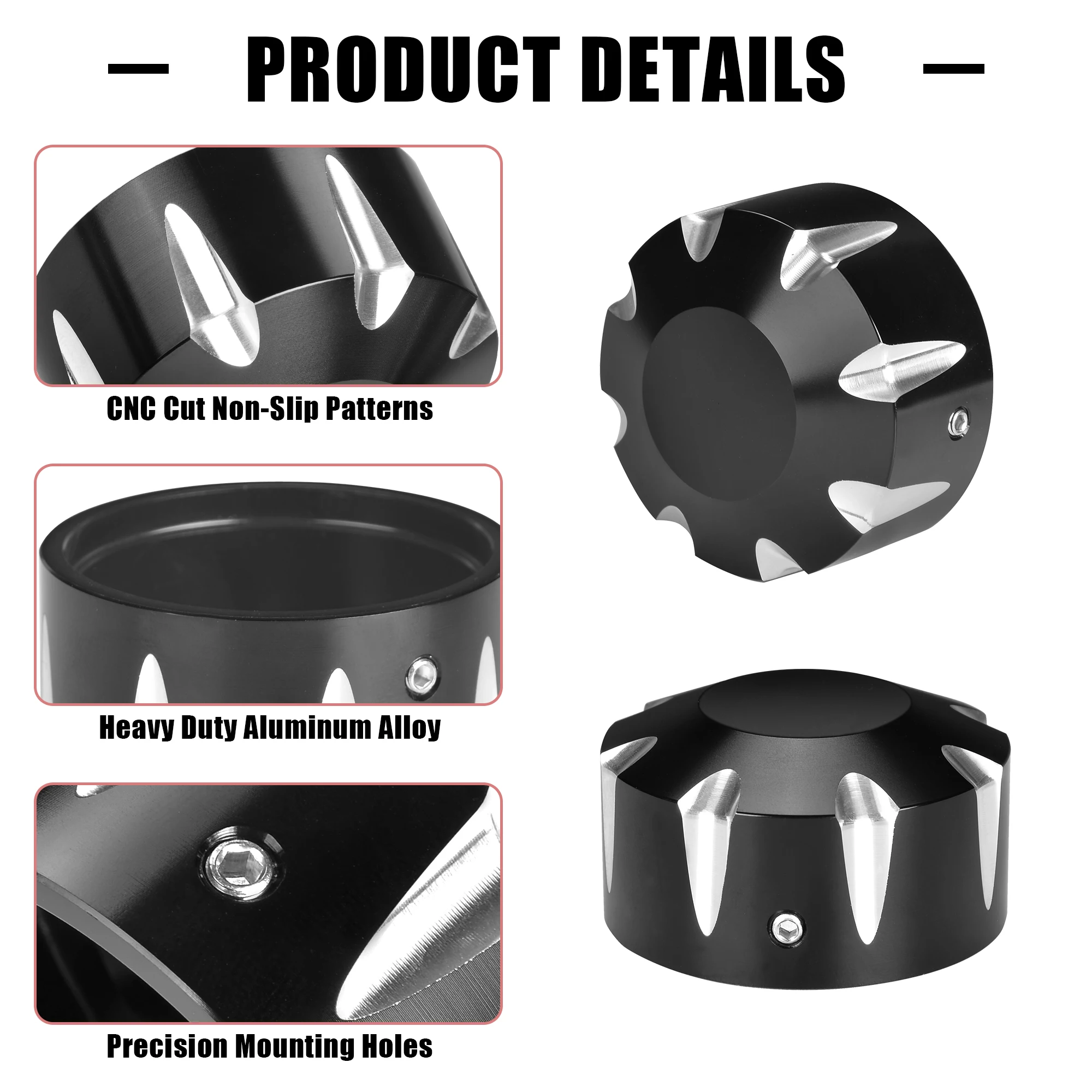 For Can Am Spyder Front Axle Caps, 2 Pack Aluminum CNC Front Wheel Axle Nut Cover Cap For 2008-Later Can-Am Spyder F3, RT