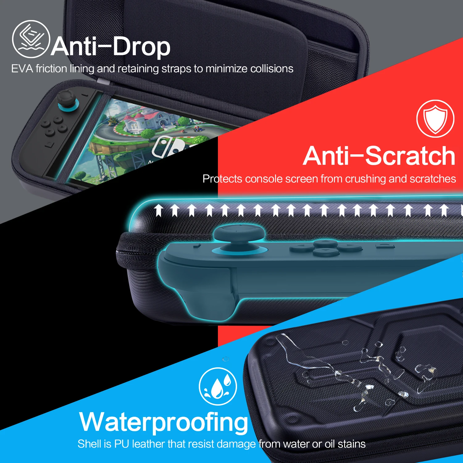 Custodia protettiva compatibile con Nintendo Switch 2 (2025), guscio rigido da trasporto, sottile e portatile, da viaggio antipolvere