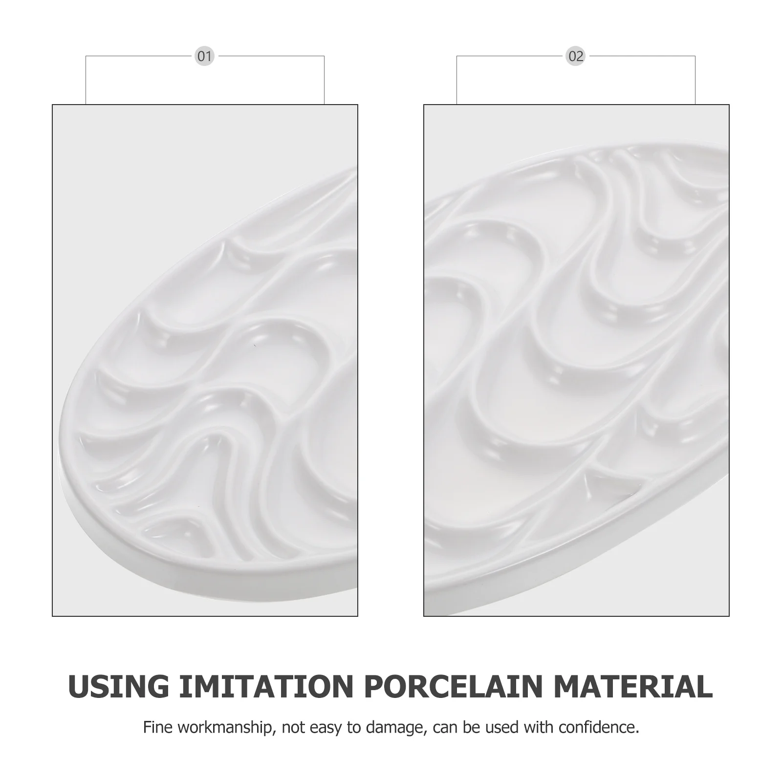 

1Pcs Painting Color Mixing Tray Multi Hole Imitation Porcelain Pallet Portable for Watercolor Oil Gouache Pigment Art