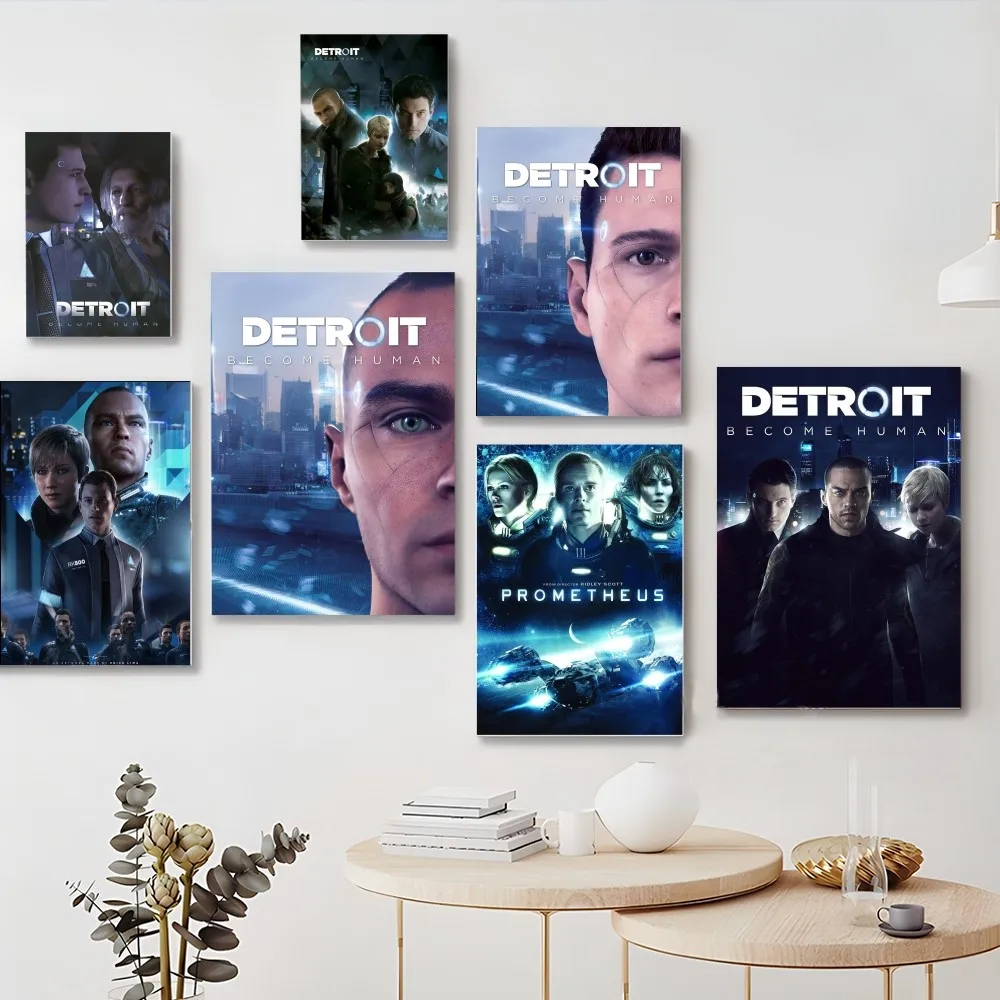 Detroit Become Human Vintage Posters Sticky Vintage Room Home Bar Cafe Decor Kawaii Room Decor