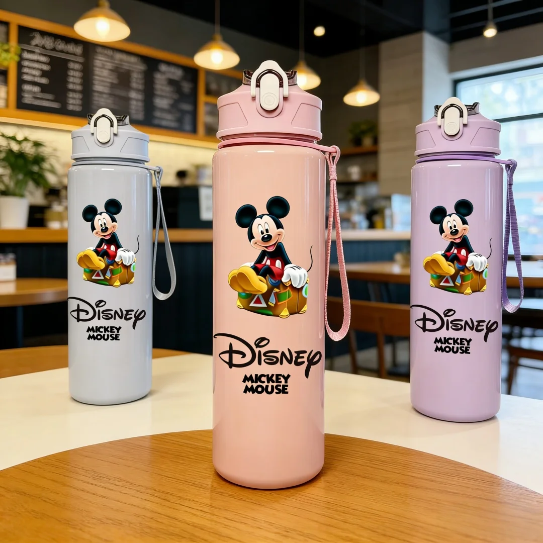 3D Printed Cartoon Pattern Water Bottle - Cute Stereoscopic Design, Fade-Resistant, Scratch-Proof, Leakproof Large-Capacity Cup