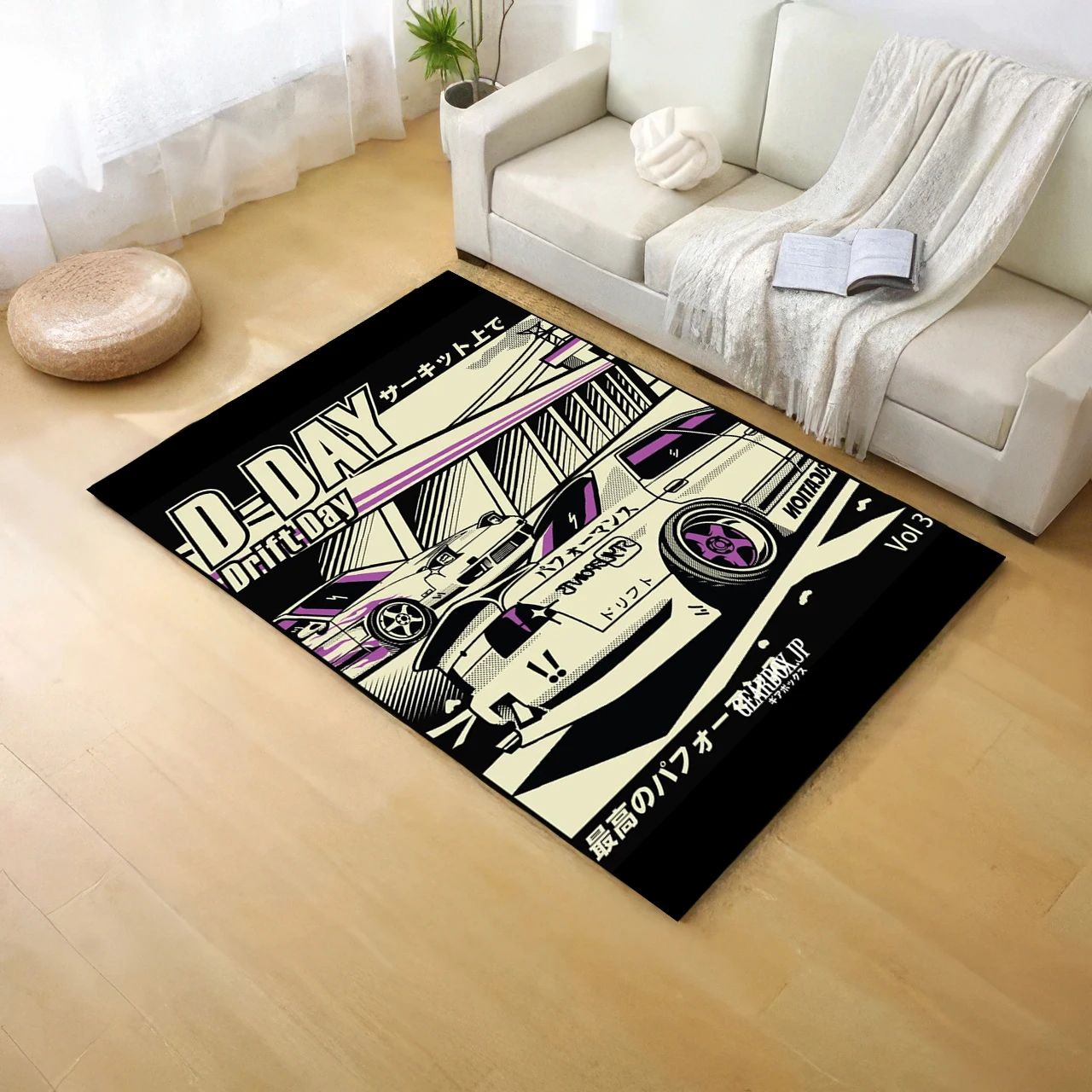 JDM Cool16Car Japan Retrofit Racing Retro Printed Non-slip Multi Function carpet Living Room Rugs Entrance kitchen Hallway Decor