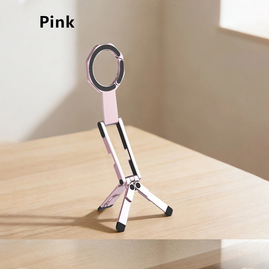 Magnetic Foldable Phone Tripod Stand for MagSafe Smartphone Pocket Holder Multi-Angle for iPhone Vlog Live Streaming Selfie