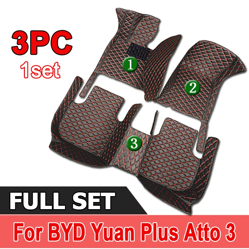 

Коврики RHD для BYD Yuan Plus Atto 3 2021 2022 2023, автомобильные коврики, аксессуары для салона автомобиля, водонепроницаемые автомобильные детали